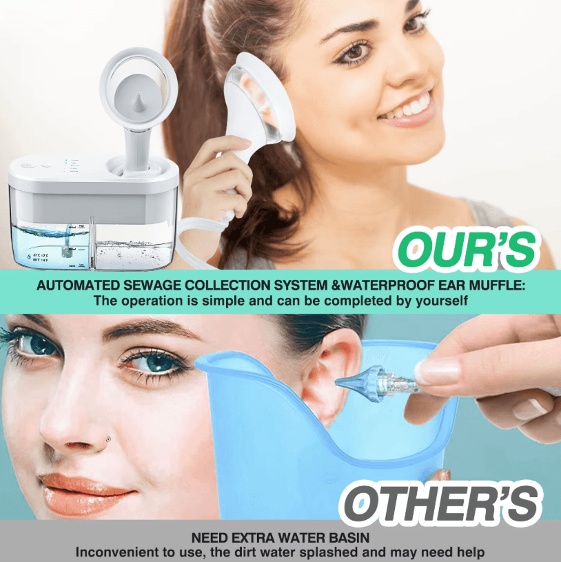 Electric Ear Cleaner with Water Irrigation System – Safe Ear Wax Removal Kit for Adults and Kids