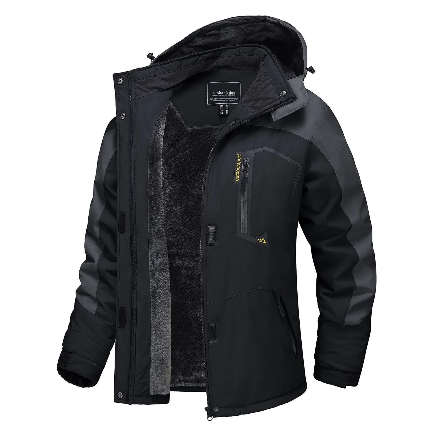 Women Winter Waterproof Ski Jacket with Fleece Lining