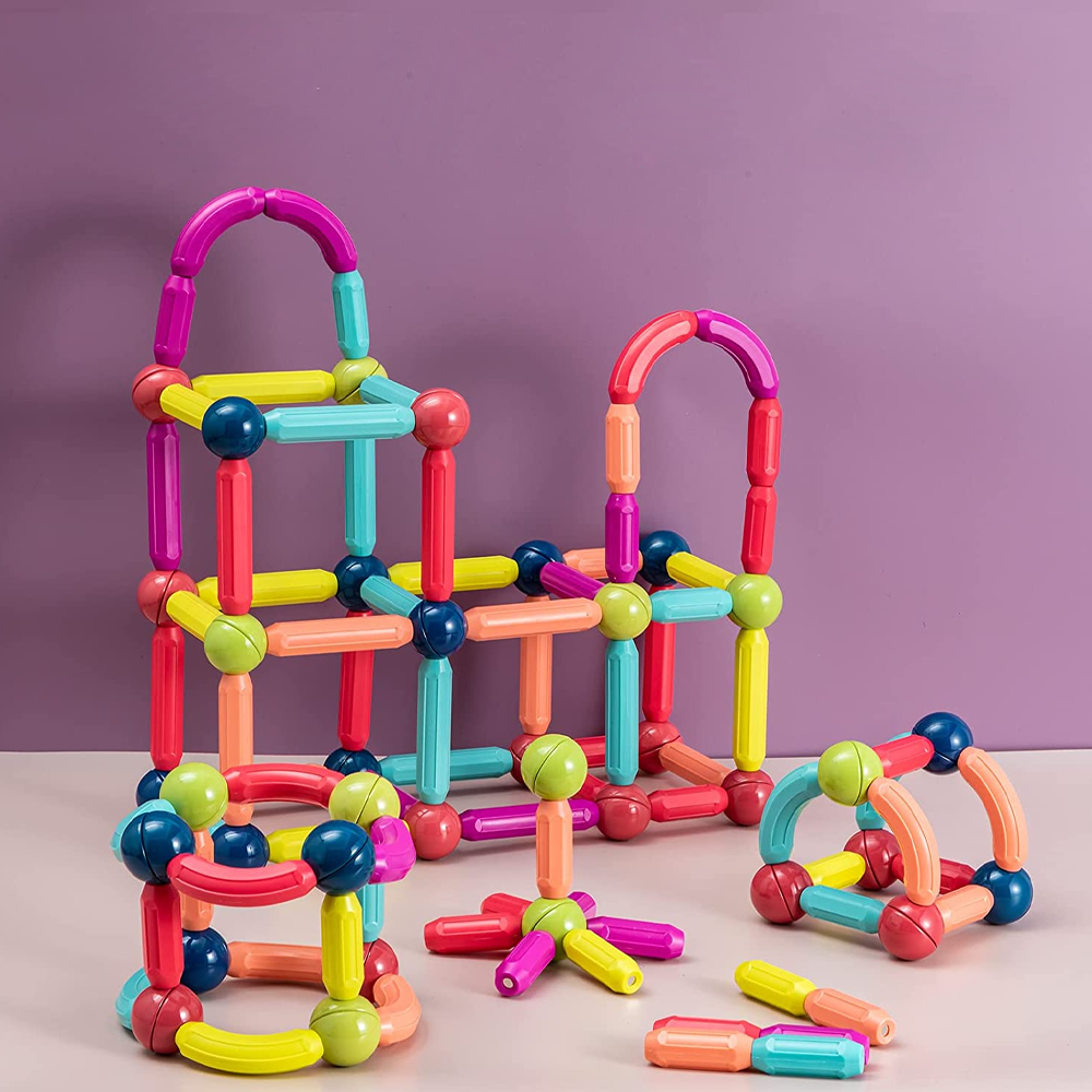Magnetic Balls and Rods Building Blocks – Educational Toy, Perfect Kids Gift