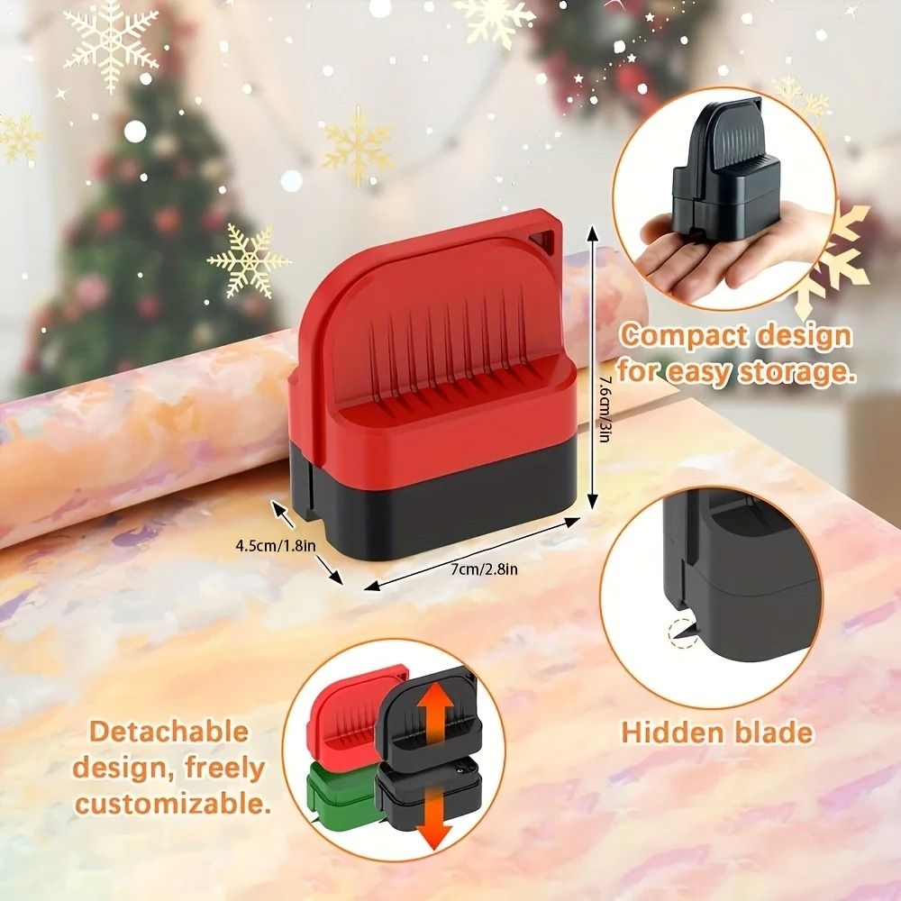 Cylindrical Wrapping Paper Cutter Safe Gift Wrap Paper Cutting Tool
