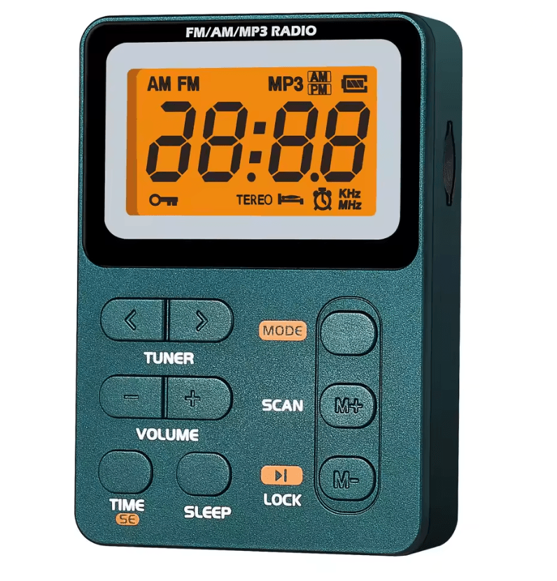 Yorek Portable AM FM Radio with MP3 Player and TF Card Support
