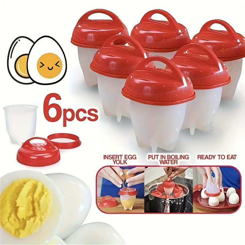 Non-Stick Silicone Egg Poachers, Heat-Resistant Cooking Cups for Easy Shell-Free Breakfast Prep