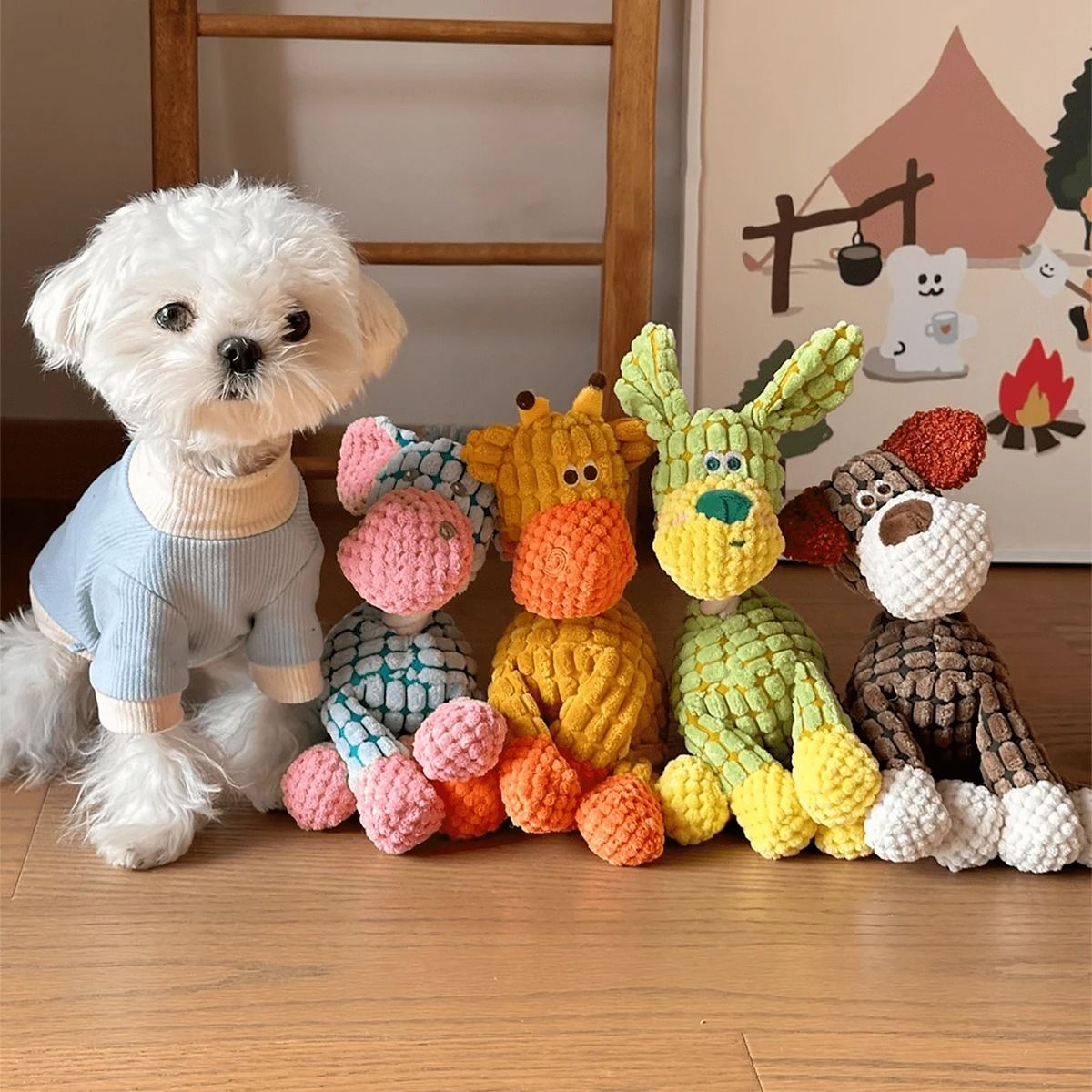 Interactive Plush Squeaky Toy