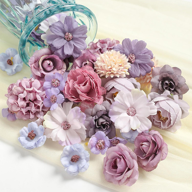 Fake Dahlia Flower Heads Artificial, Wedding Decor, Home Decor, DIY Garland Party Gift Accessories