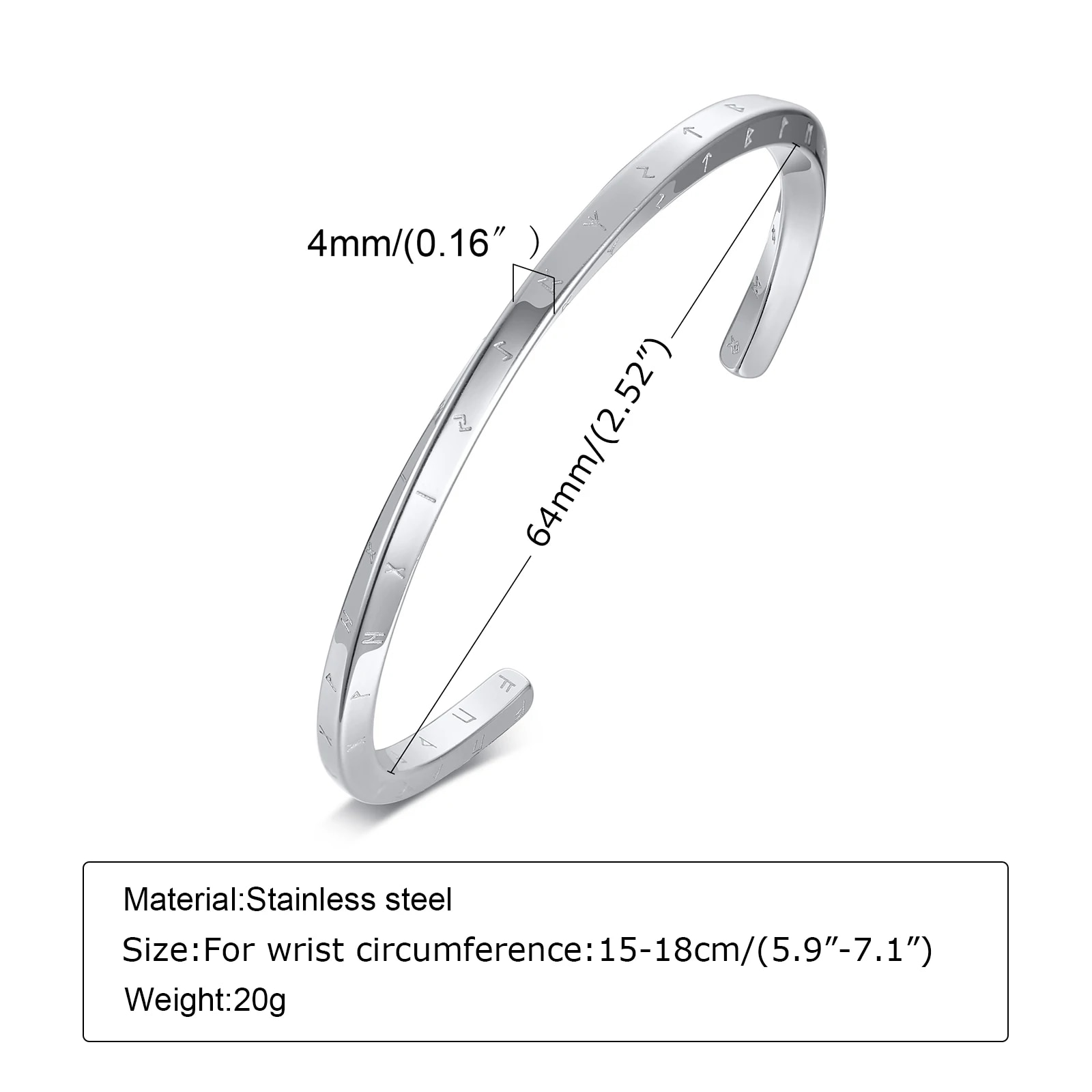 Stainless Steel Men's Thin Cuff Bracelet: Stylish Boyfriend Gift, Father's Day Present