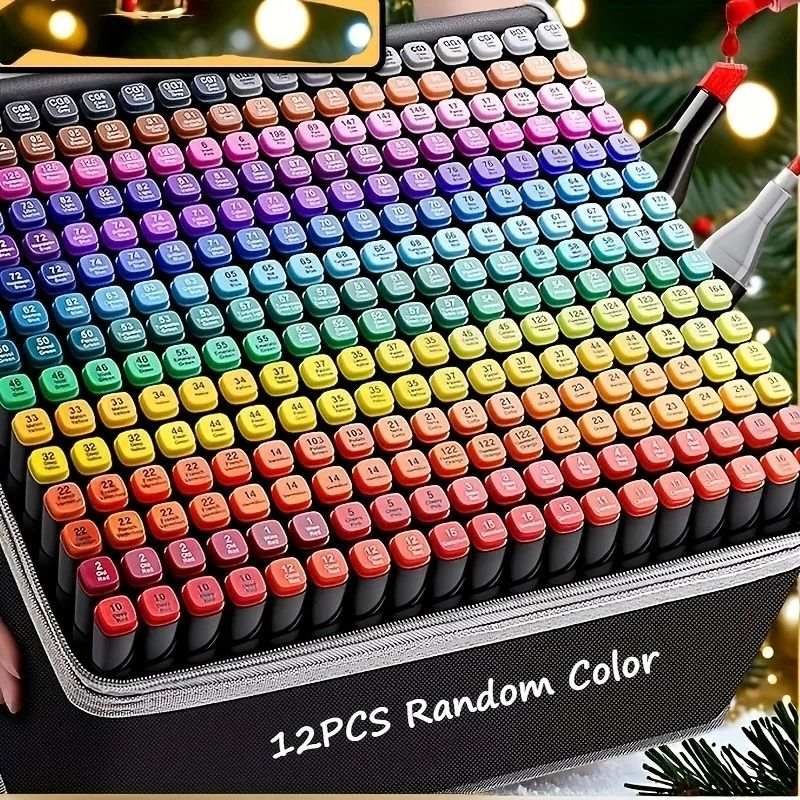 Professional Permanent Sketch Markers Dual Head Set