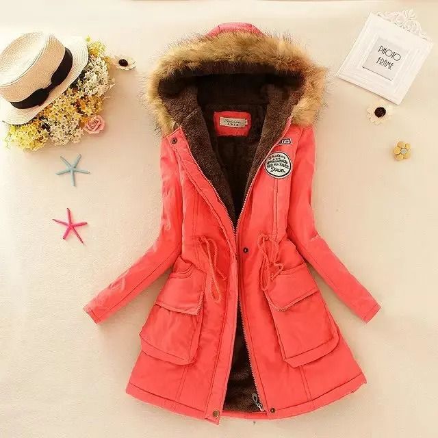 Womens Cotton Padded Hooded Winter Jacket