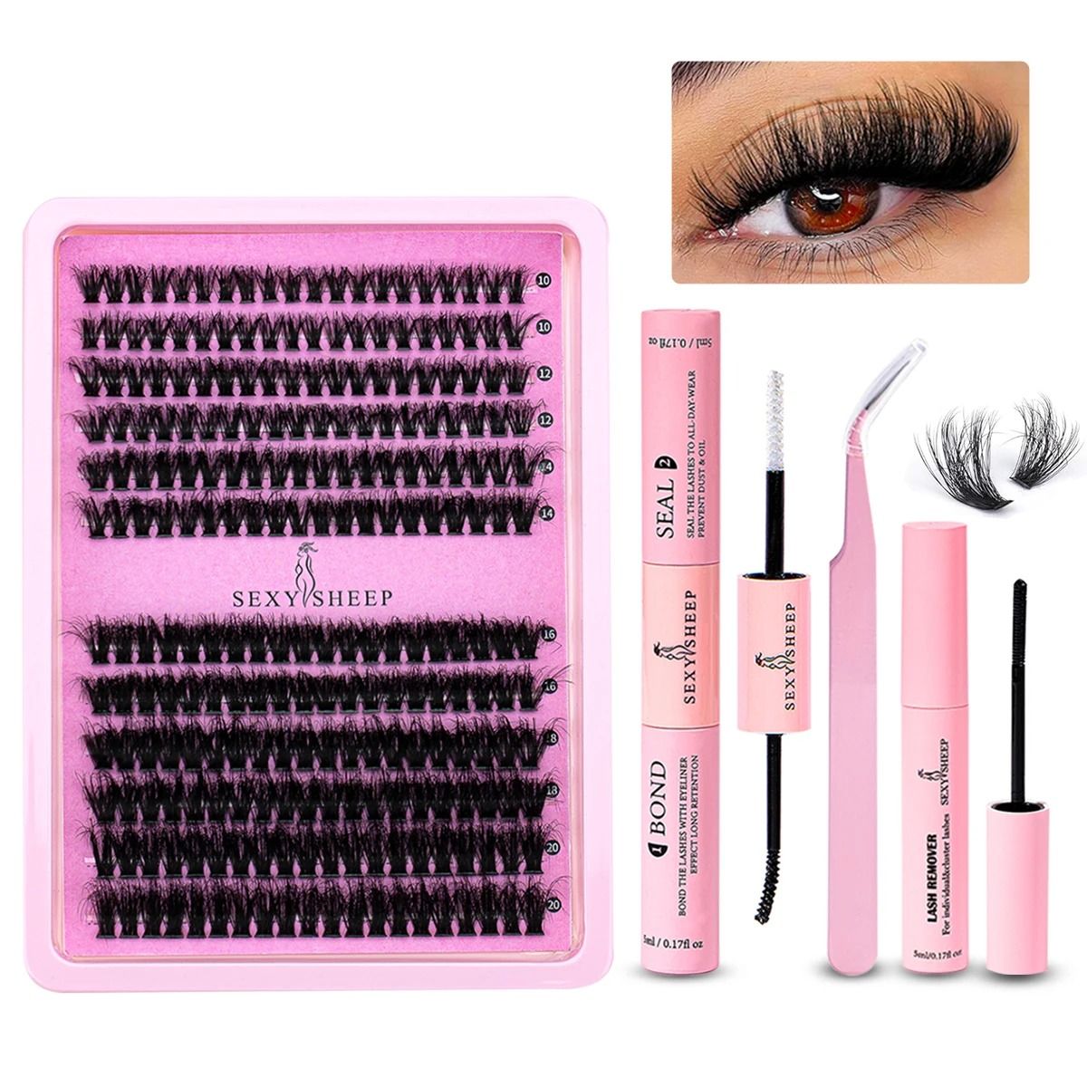 240pcs Professional DIY Lash Extension Kit – Thick, Fluffy & Customizable