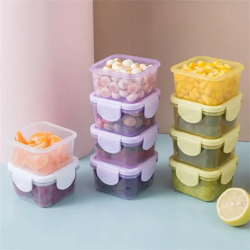 Mini Food Storage Containers Set with Leakproof Lids 4 Piece
