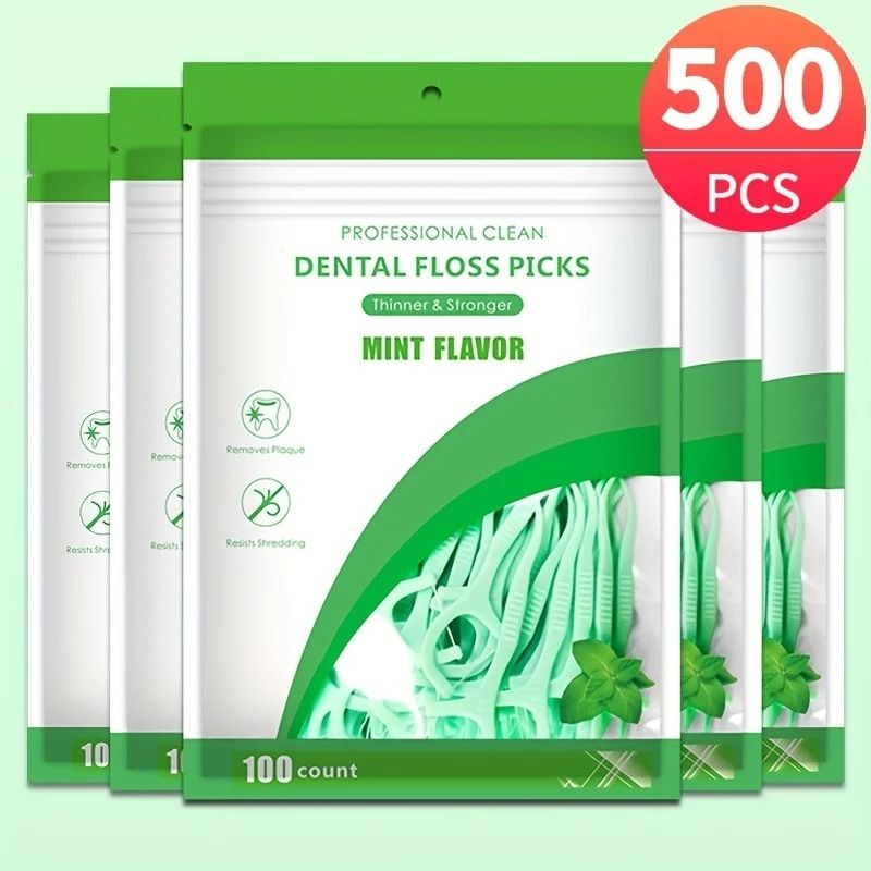 100-Count Ultra-Fine Mint Flavored Dental Floss Picks – Professional Clean & safe Toothpick Sticks