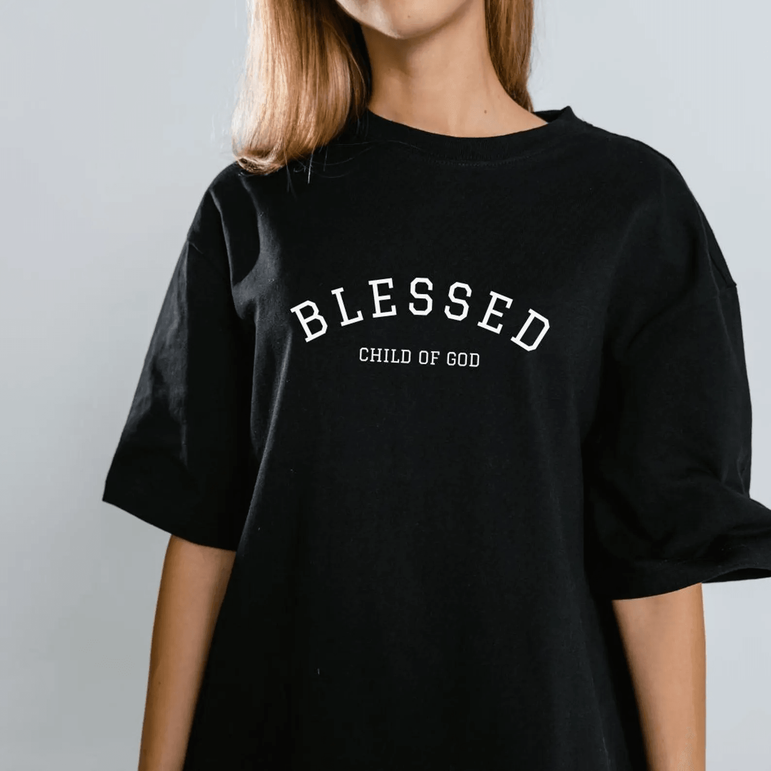 Blessed Child of God Shirt Christian Faith Tee Inspirational Religious Gift