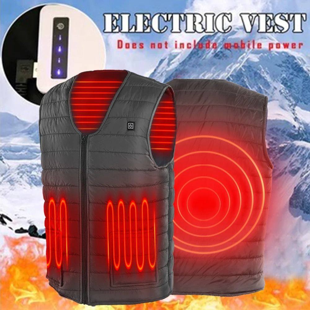 Men and Women Smart Heating Cotton Vest with 9 Zone Thermal Technology