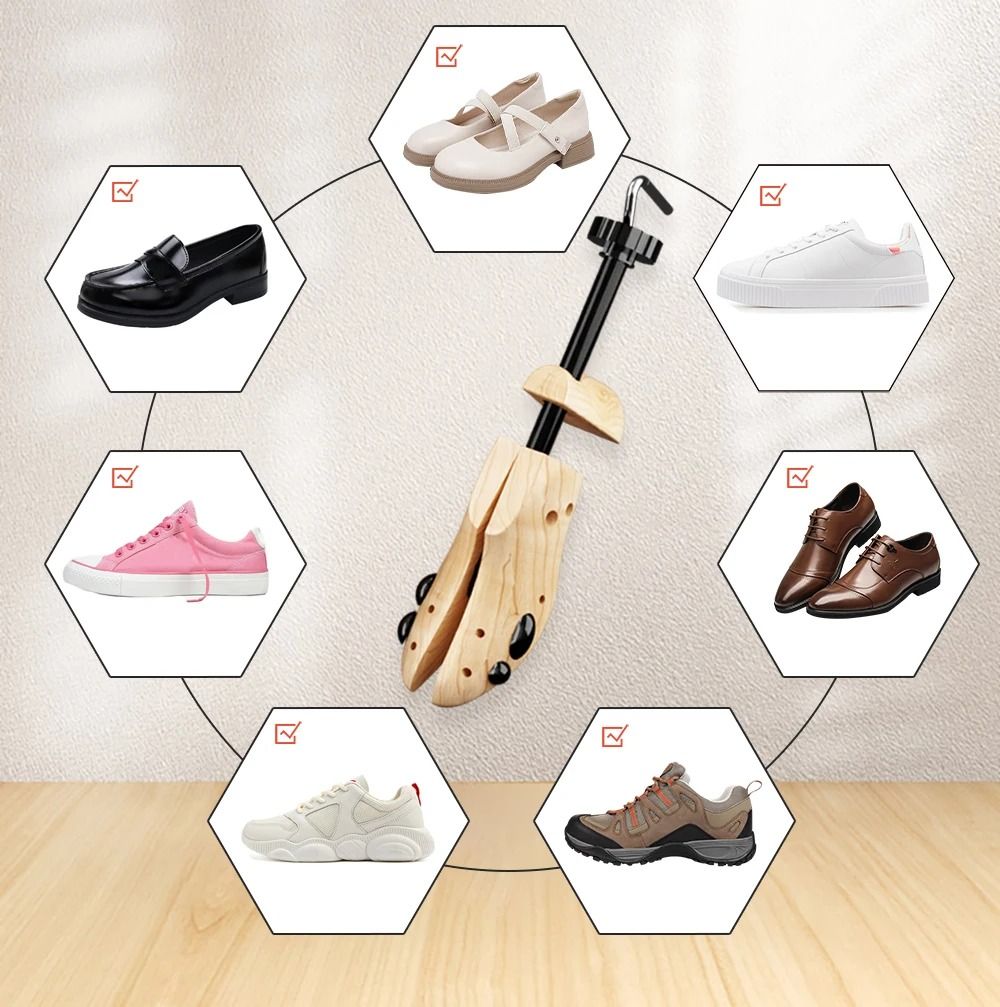 Adjustable Wooden Shoe Tree and Stretcher Expander