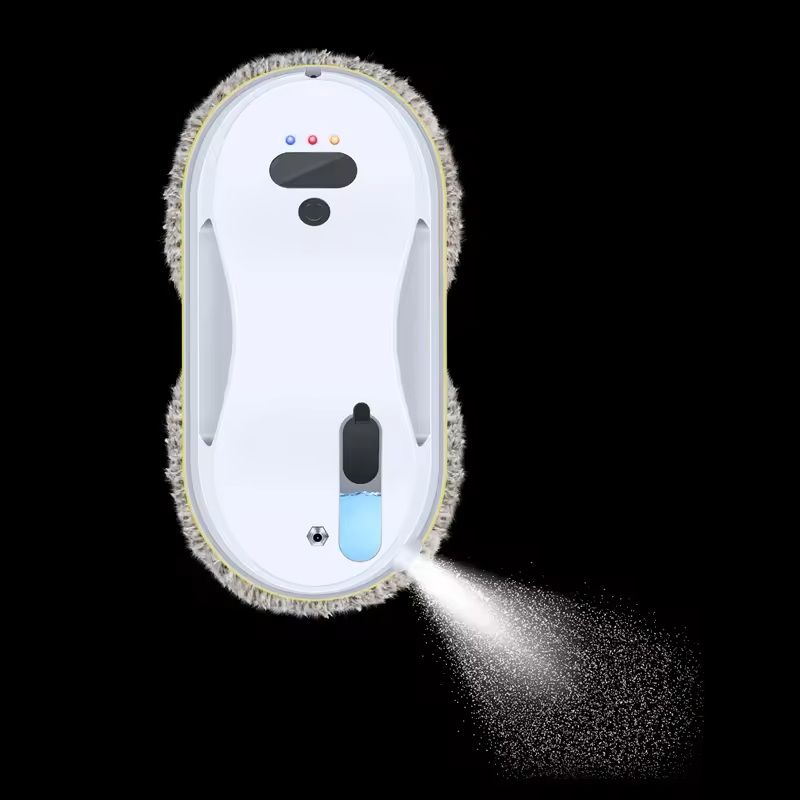 Automatic Window Cleaning Robot with Water Spray and Remote Control