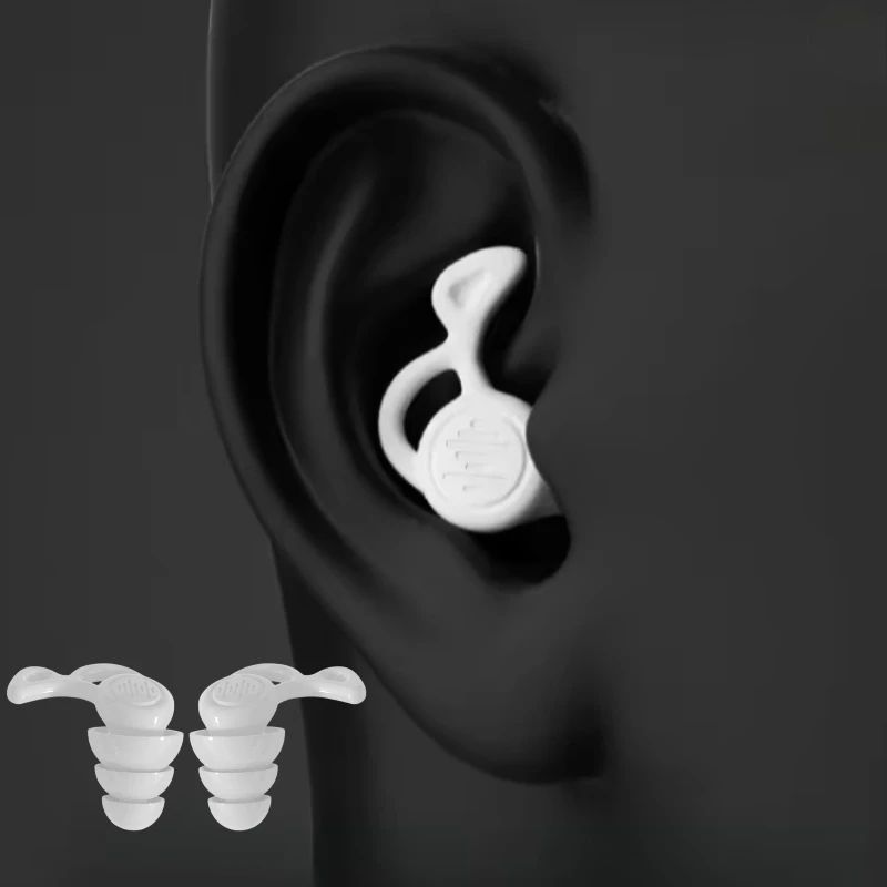 Reusable Noise Canceling Silicone Earplugs
