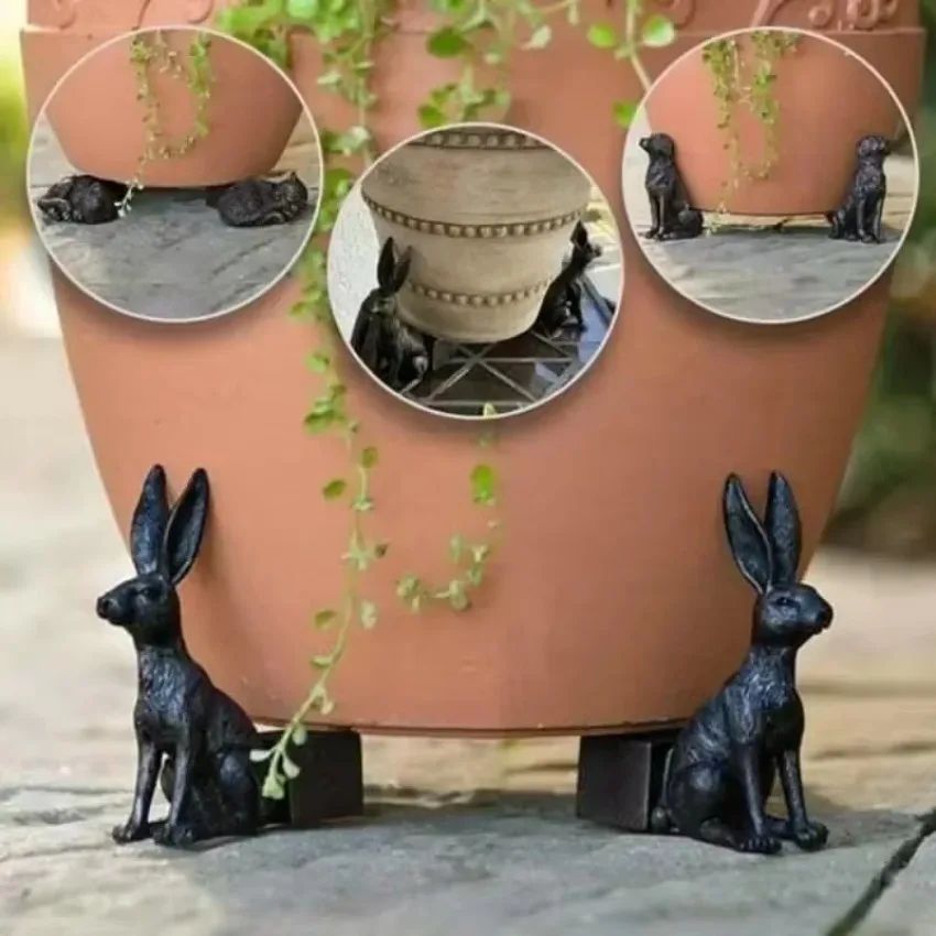 Animal-Shaped Resin Flower Pot Feet – Decorative Garden Plant Risers (3pcs)