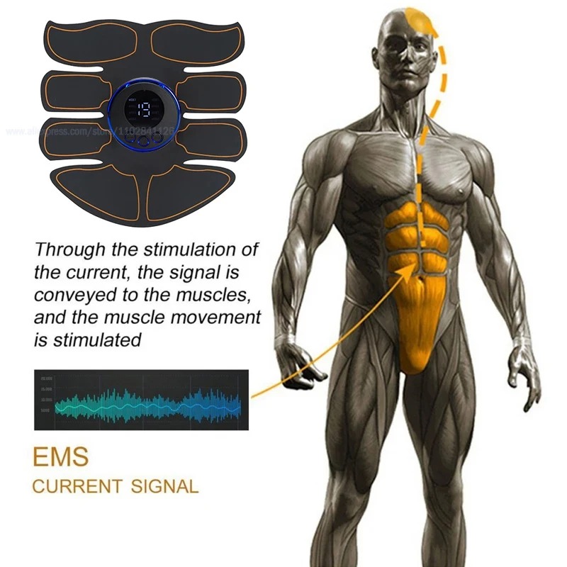 USB Rechargable EMS Muscle Stimulator Electric Massage Therapy Pain Relief Digital Meridian Full Body Massager
