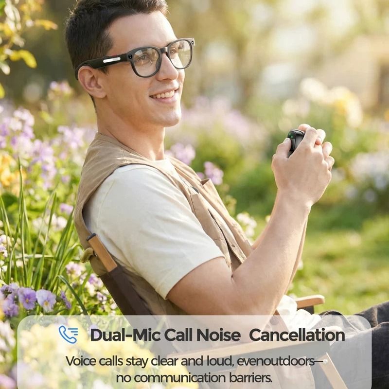 AI Smart Vision Glasses | 8MP HD Video Shooting & Voice Translation | Executive Waterproof Cam Bluetooth Sunglasses