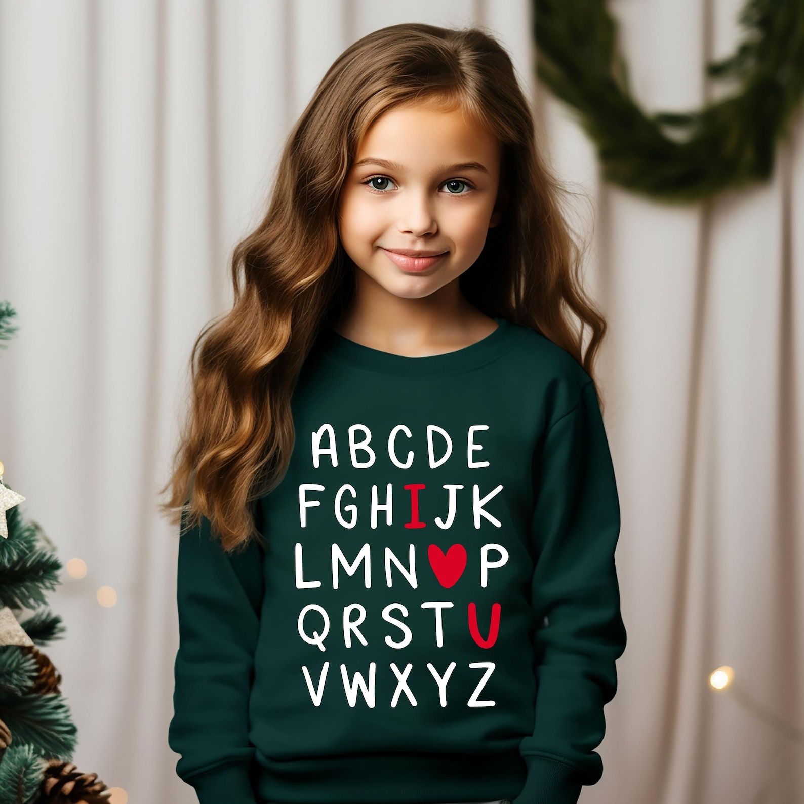 Funny I Heart You Valentines Sweatshirt | Trendy Kids Crewneck Cute Heart Pullover