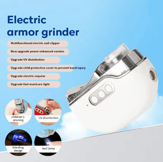 4 in 1 Automatic Electric Nail Clipper with UV Drying and Polishing Tool