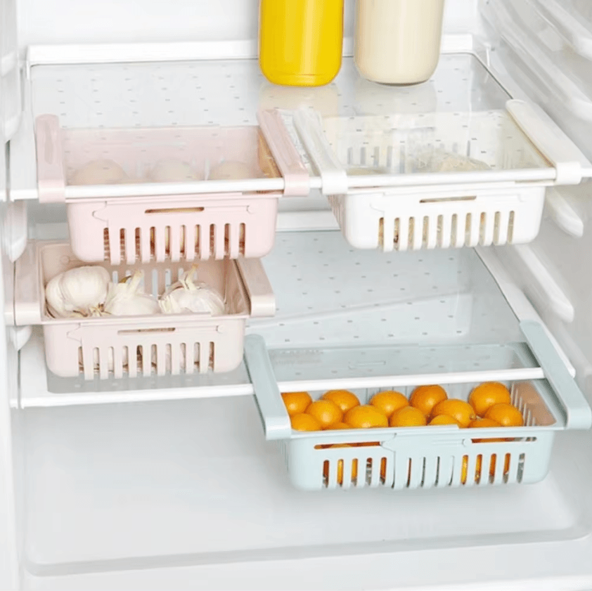 FreshGlide Pull-Out Refrigerator Drawer Organizer – refrigerator drawer organizer, pull out fridge drawer, fridge storag
