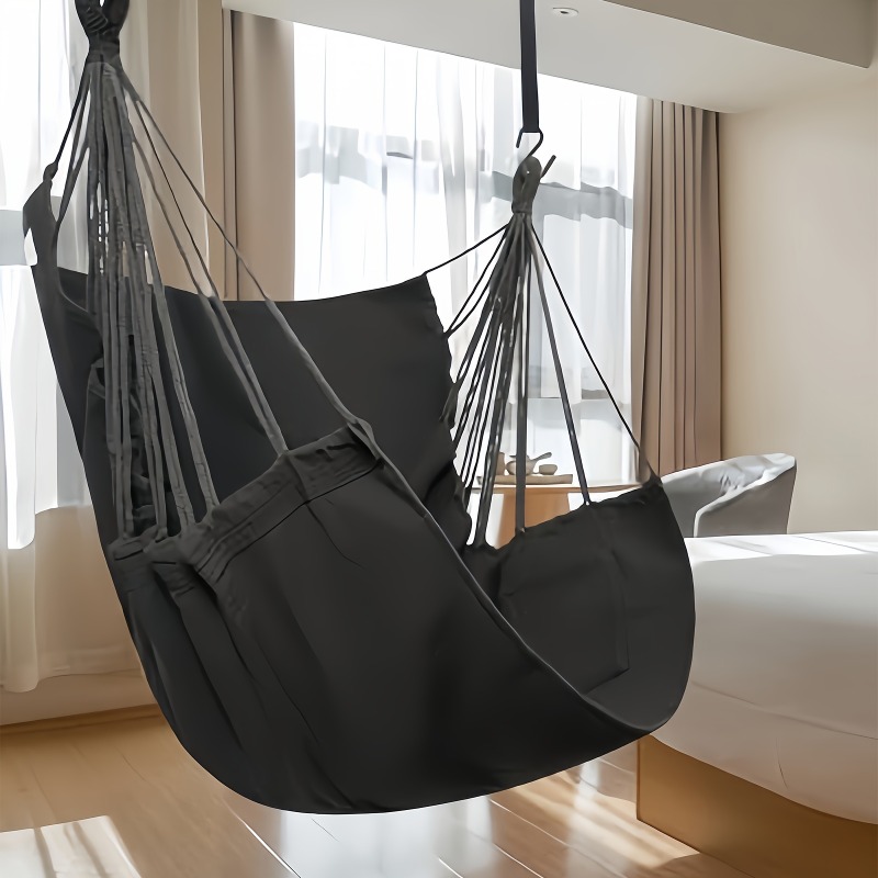 Outdoor Swing Hammock Chair, Leisure Fabric Dormitory Hammock with Anti Rollover Features