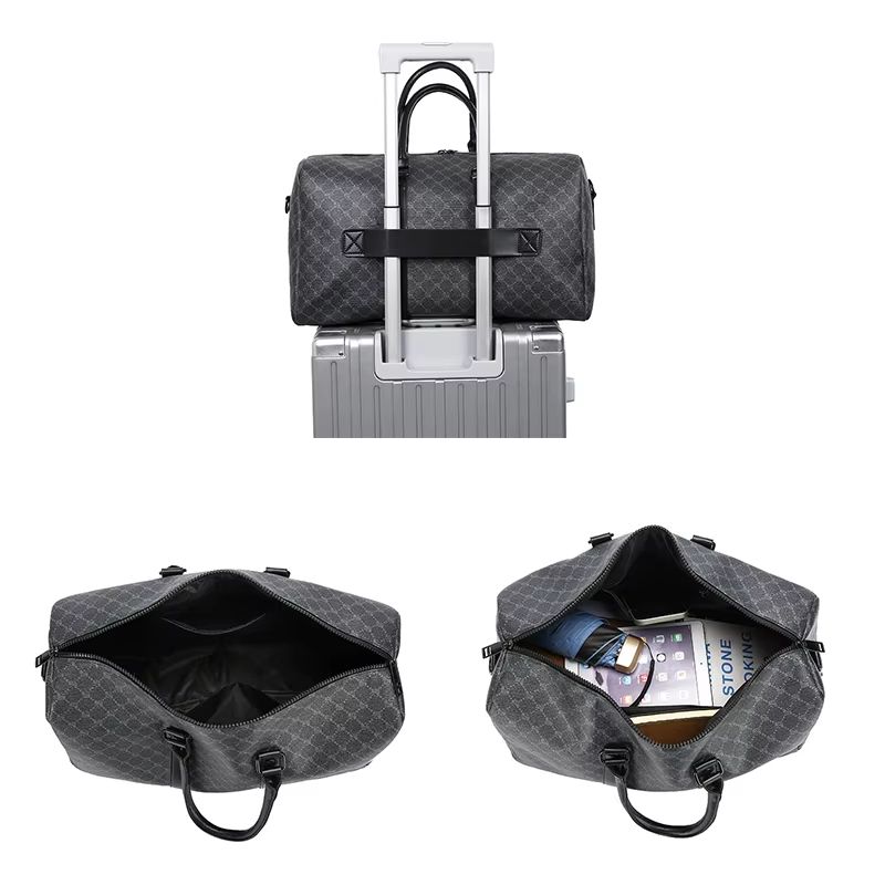 Men's Large Capacity Black Business Travel Duffel Bag
