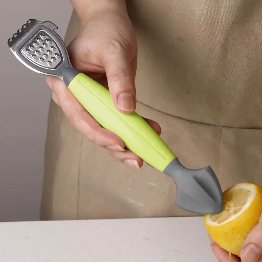 2-in-1 Lemon Juicer & Zester Grater - Compact Citrus Juicer Grater and Cheese Tool