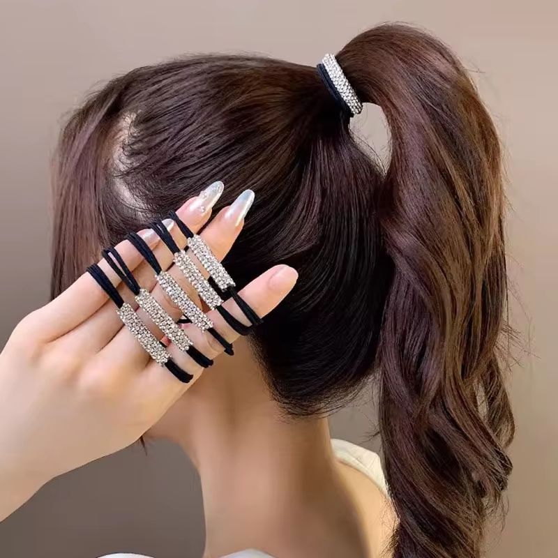 SparkleHold Rhinestone Stretch Hair Rope – High Elasticity Bling Hair Tie (Women & Girls)