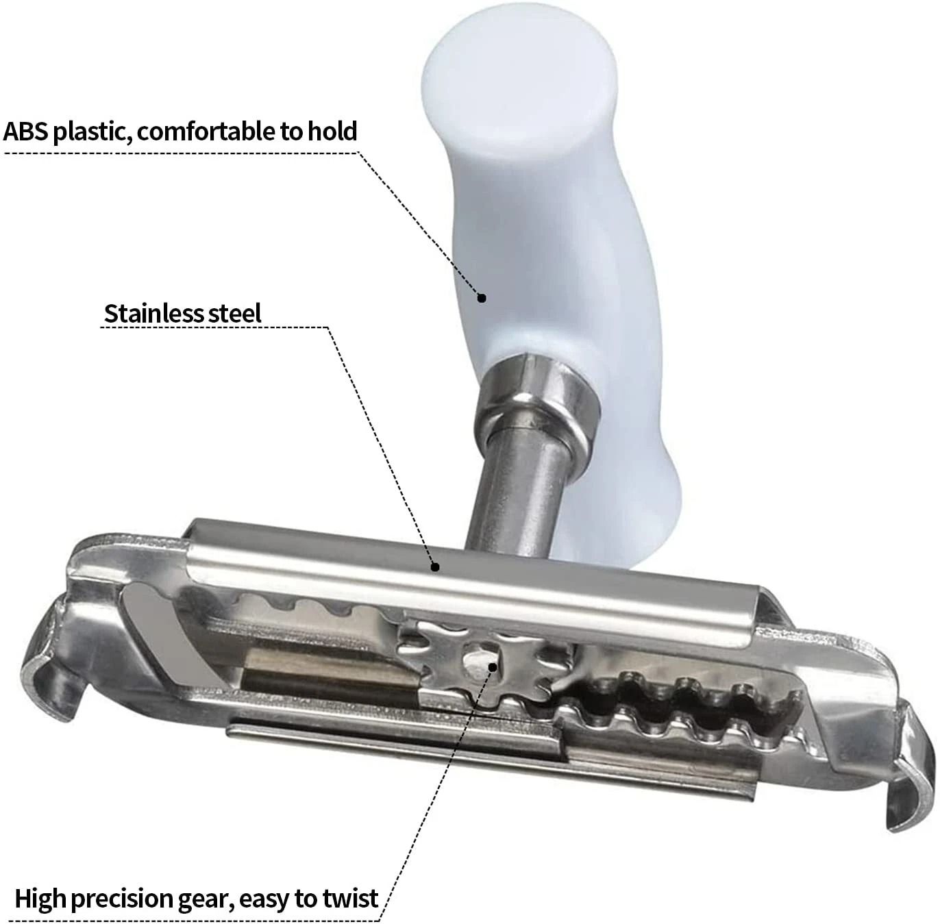 Easy Grip Adjustable Bottle Opener, Stainless Steel Jar Lid Remover, Twist Off Can Tool