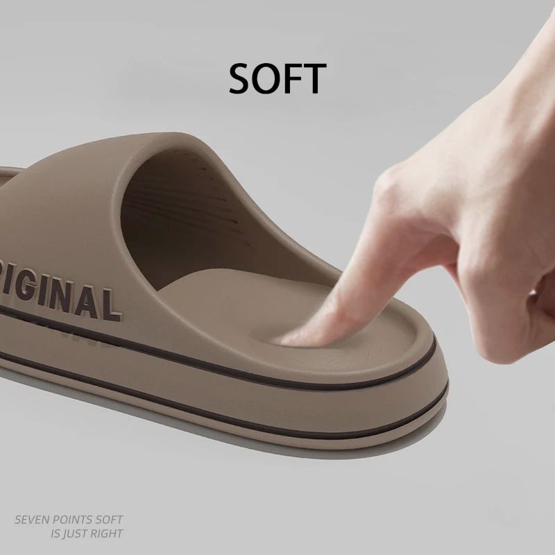 Unisex Letter Print Summer Slide Slippers