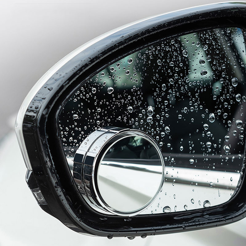 Adjustable Round Frame Blind Spot Mirror Wide Angle Car Auxiliary Rearview Mirror for Safer Reverse Driving