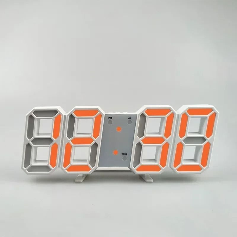 3D LED Digital Alarm Clock with Date and Temperature Display