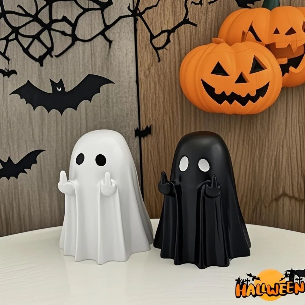 Cute Halloween Ghost Figurines Mini Ghost Desk Decorations Set