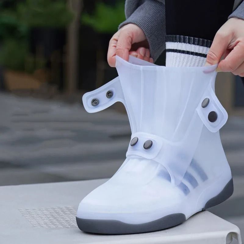 Two Tone Waterproof Reusable Anti-Skid Shoe Covers