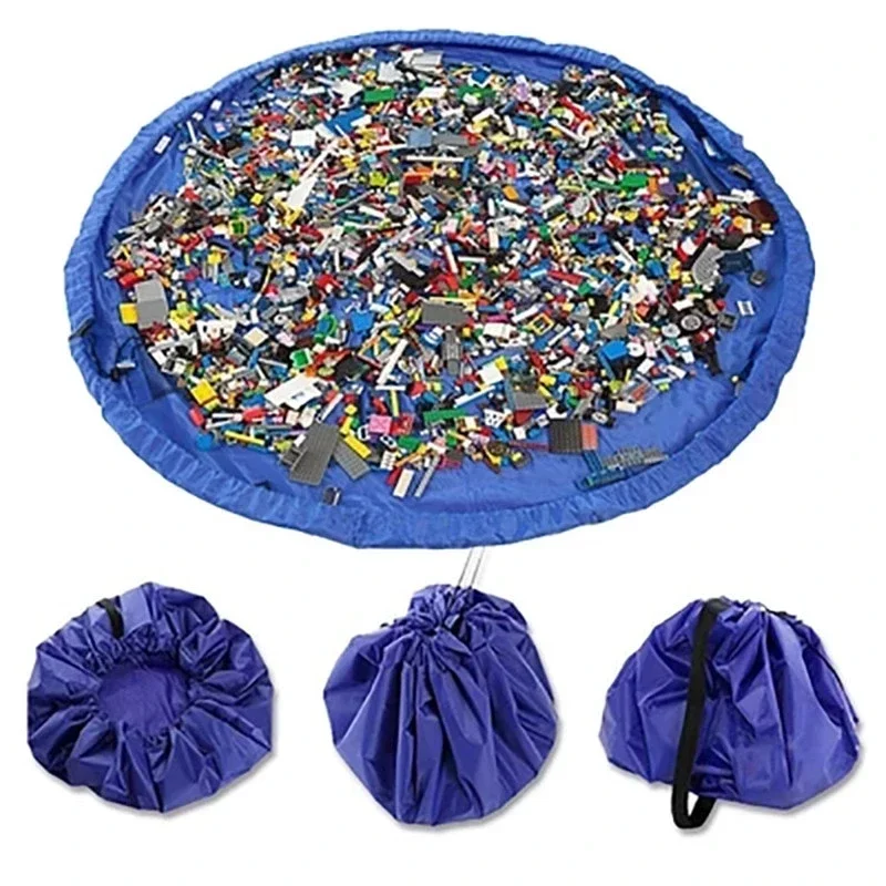 Baby Toy Quick Storage Bag, Waterproof Storage Bucket, Outdoor Toy Cushion Strap Organizer for Kids Toys and Travel