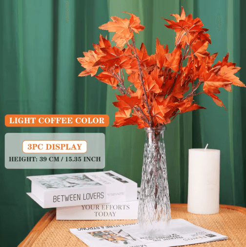 Fall Artificial Maple Leaf Bouquet for Home & Seasonal Decor