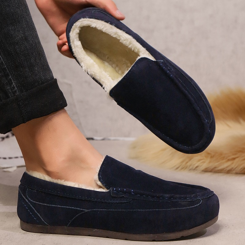 Men Loafers Winter Shoes, Plush Warm Casual Sneakers, Comfortable Fashion Men Loafers, Soft Sole Non-slip, Wear-resistan