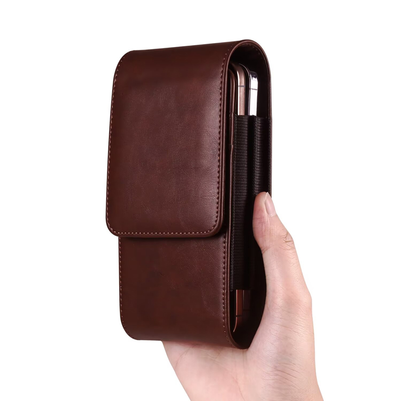 Vertical Dual Pouch Cell Phone Belt Pouch Durable Smartphone Waist Holder Case