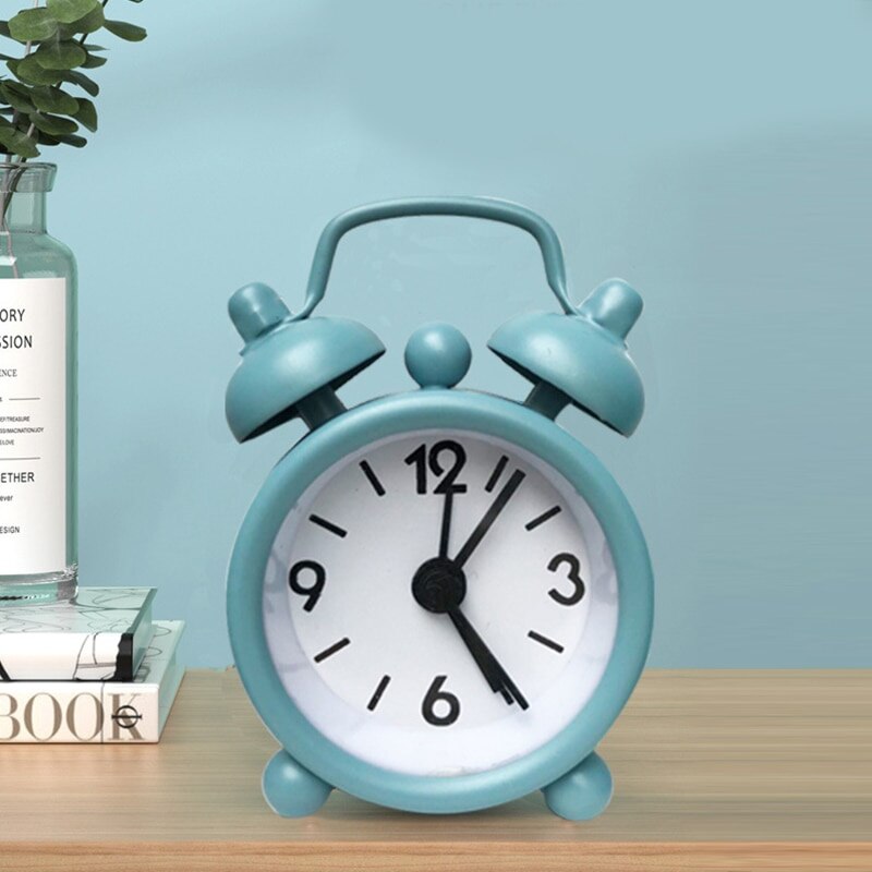 Portable Travel Alarm Clock, Mini Metal Electronic Alarm Clock, Bedside Clock for Students