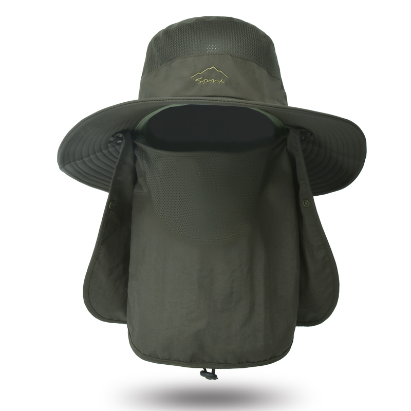 Quick Dry Fishing Hat with Face Cover Breathable Sun Protection Hat