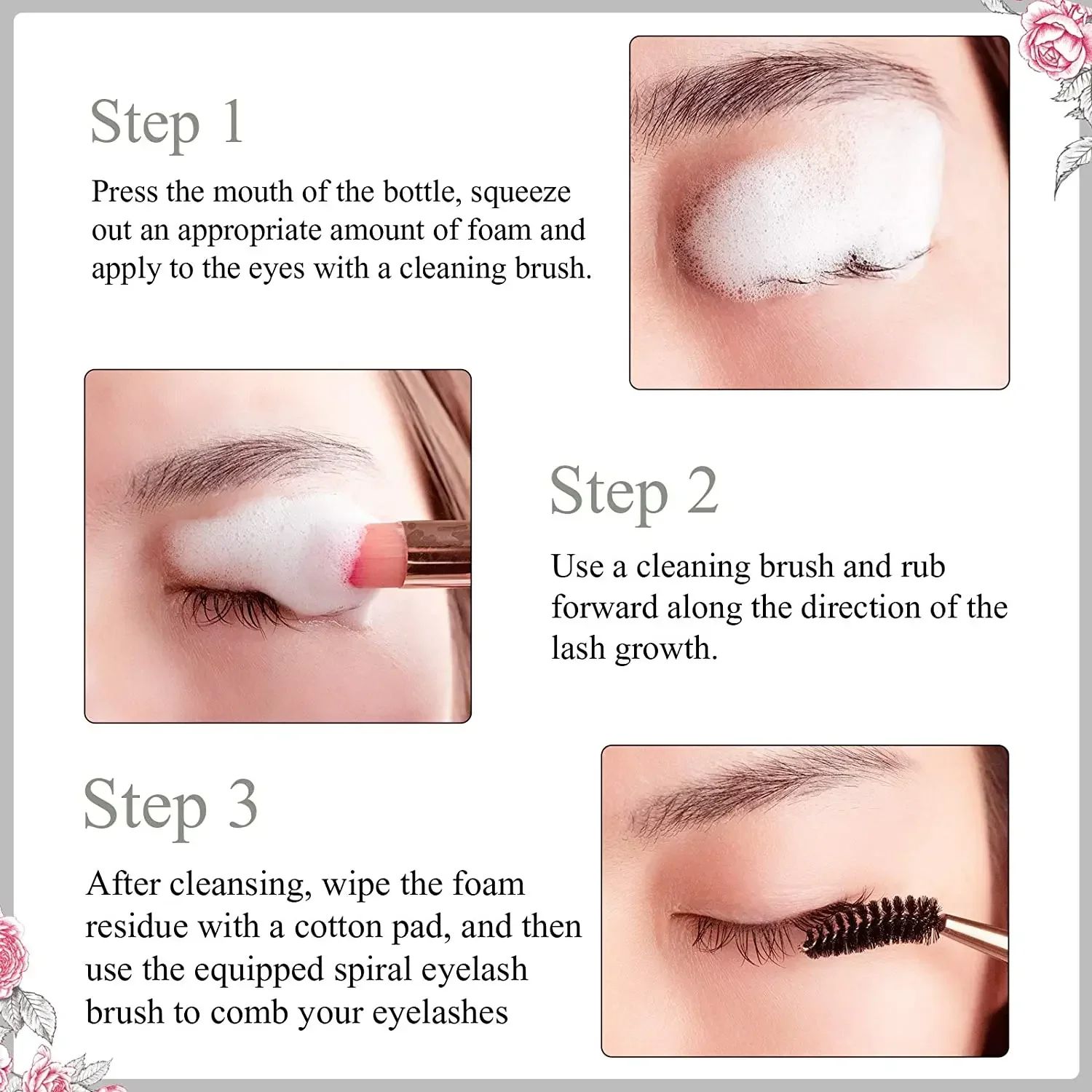 Lanthome 50ml Eyelash Extension Shampoo Foam Deep Clean Eyelid Cleanser