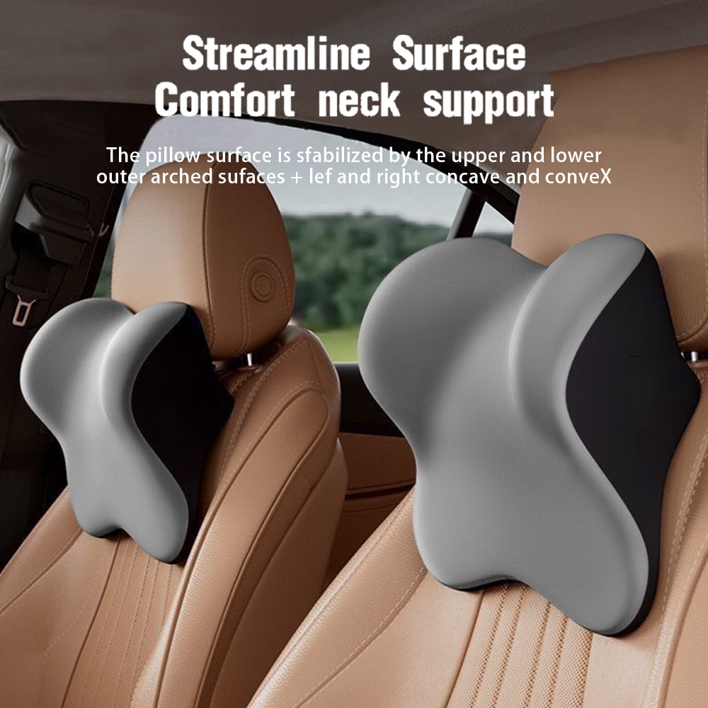Lumbar Cushion Backrest, Memory Foam Car Pillow, Comfortable Neck Support