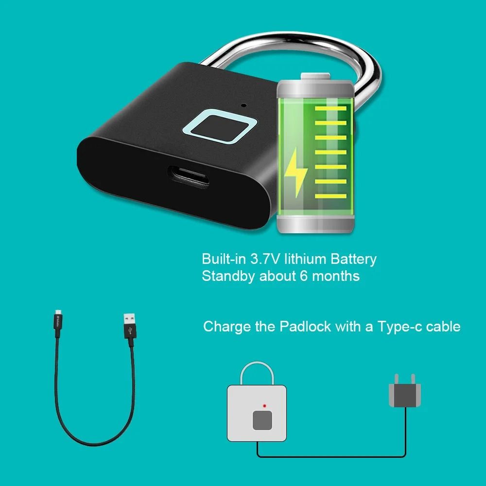 Smart Biometric Fingerprint Padlock
