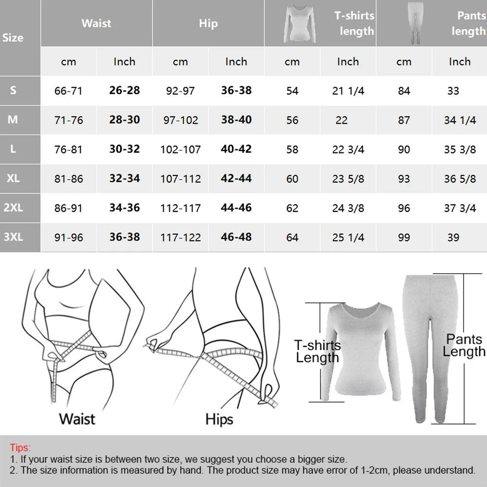Womens Thermal Underwear Set Long Johns with Polyester Lining