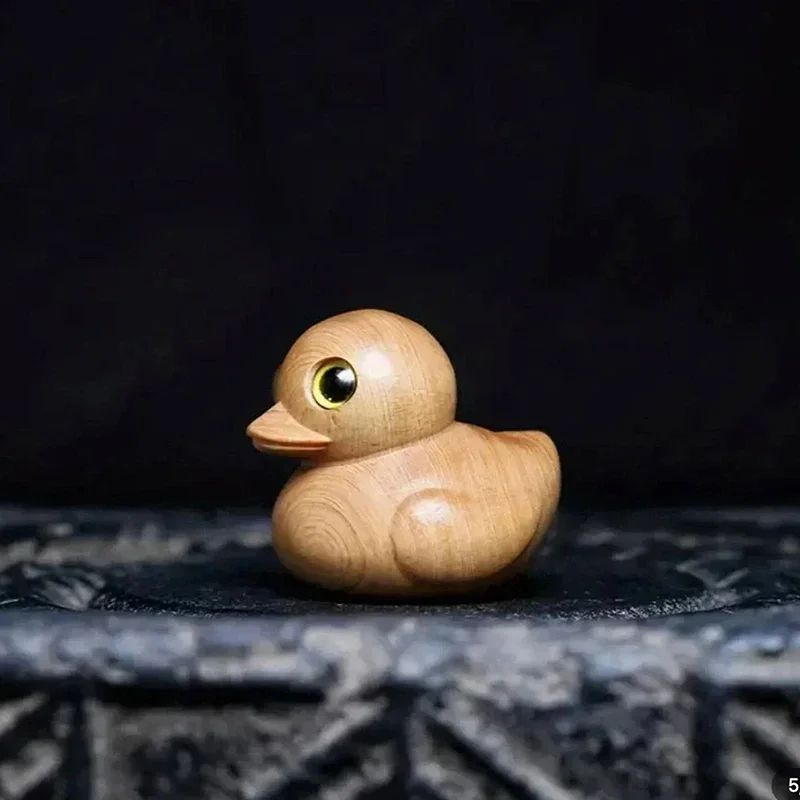 Funny Middle Finger Duck Wooden Figurine