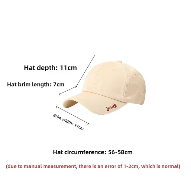 Unisex Beige Baseball Cap Casual Adjustable Summer Hat