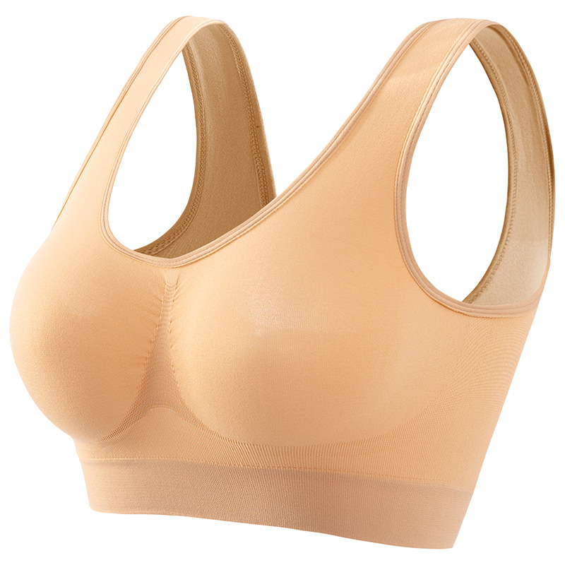 Women Sports Bra Large Size, Seamless Underwear, No Steel Ring, Removable Chest Pad, Running Sport Yoga Vest Bra