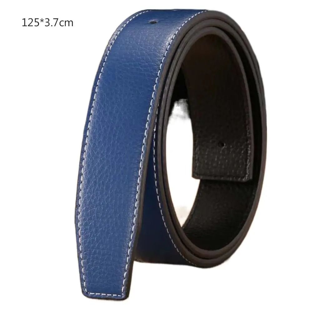 Genuine Leather Belt Gallery | High-Fidelity 3.7cm Luxury Strap & Professional No-Buckle Logic