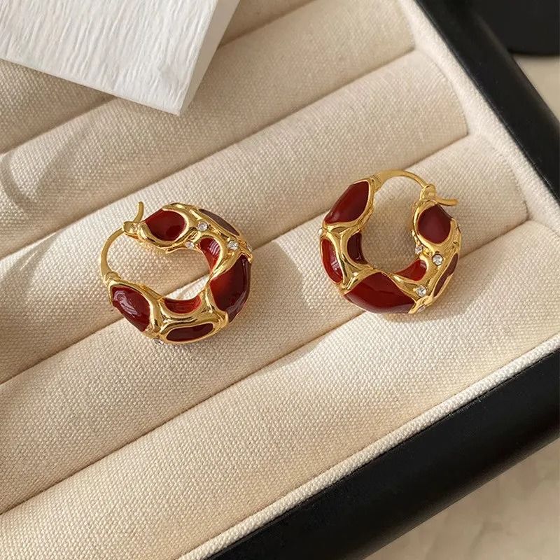 Elegant Crystal Hoop Earrings